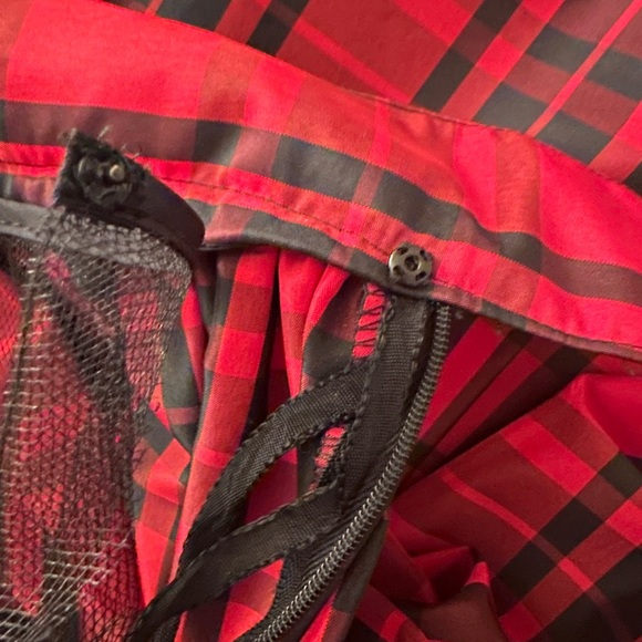 Liz Claiborne Red Plaid Holiday Skirt with Tulle ❤️✨🎄 - Picture 7 of 9